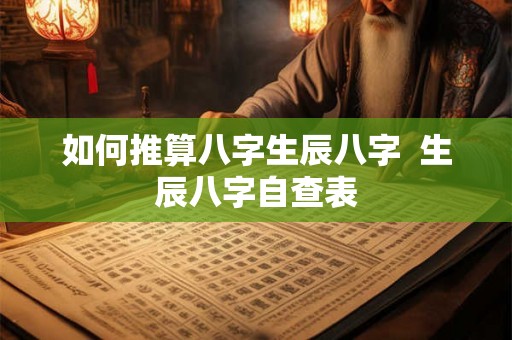 如何推算八字生辰八字 生辰八字自查表 如何推算八字生辰八字 生辰八字自查表