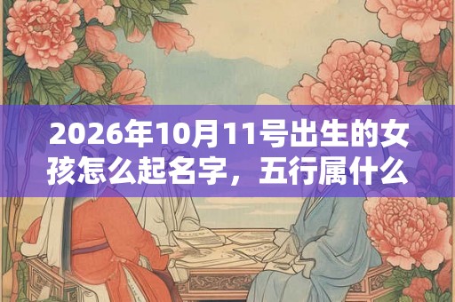 2026年10月11号出生的女孩怎么起名字，五行属什么