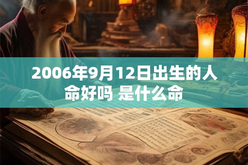 2006年9月12日出生的人命好吗 是什么命