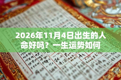 2026年11月4日出生的人命好吗？一生运势如何