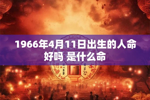 1966年4月11日出生的人命好吗 是什么命