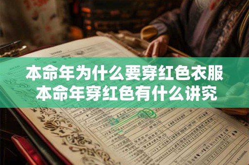 本命年为什么要穿红色衣服 本命年穿红色有什么讲究