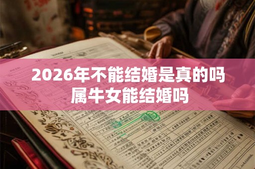 2026年不能结婚是真的吗 属牛女能结婚吗