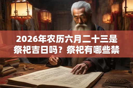 2026年农历六月二十三是祭祀吉日吗？祭祀有哪些禁忌？