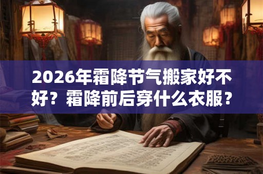 2026年霜降节气搬家好不好?霜降前后穿什么衣服? 2026年霜降节气搬家好不好?霜降前后穿什么衣服?