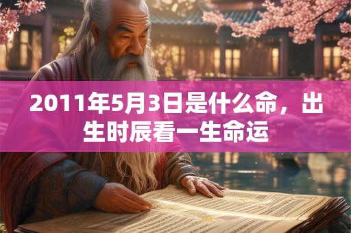 2011年5月3日是什么命,出生时辰看一生命运 2011年5月3日是什么命,出生时辰看一生命运