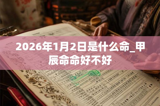 2026年1月2日是什么命_甲辰命命好不好 2026年1月2日是什么命_甲辰命命好不好