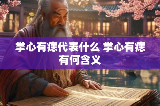 掌心有痣代表什么 掌心有痣有何含义