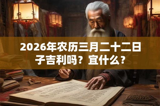 2026年农历三月二十二日子吉利吗？宜什么？