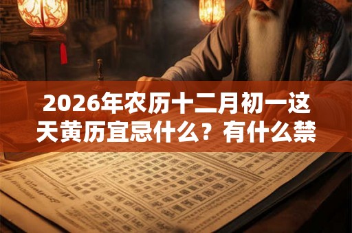 2026年农历十二月初一这天黄历宜忌什么？有什么禁忌？
