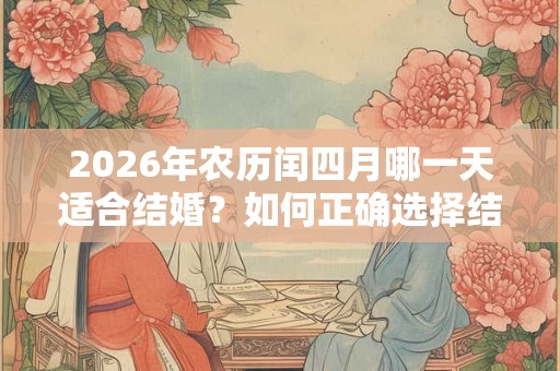 2026年农历闰四月哪一天适合结婚？如何正确选择结婚吉日？
