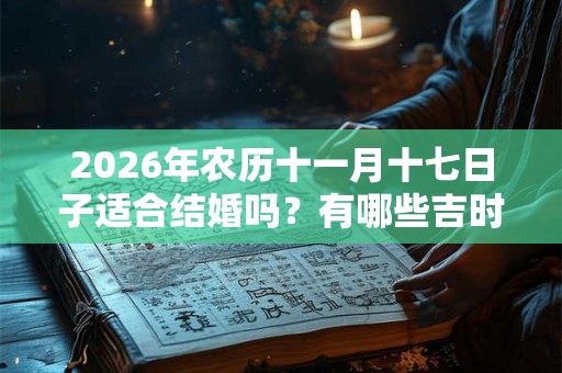 2026年农历十一月十七日子适合结婚吗？有哪些吉时？