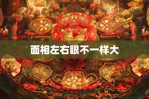 面相左右眼不一样大