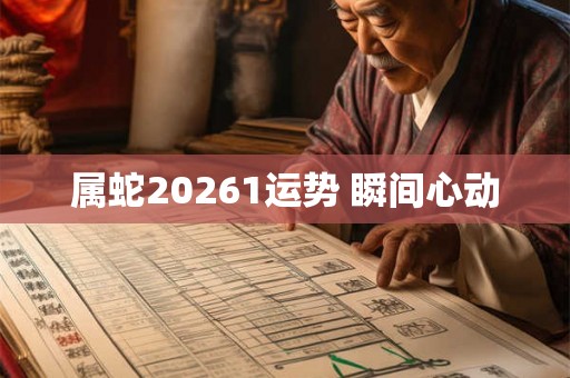 属蛇20261运势 瞬间心动