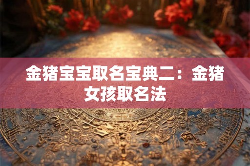 金猪宝宝取名宝典二：金猪女孩取名法