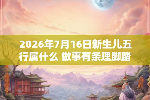 2026年7月16日新生儿五行属什么 做事有条理脚踏实地