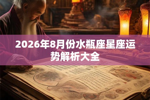 2026年8月份水瓶座星座运势解析大全