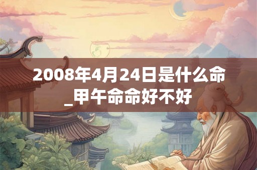 2008年4月24日是什么命_甲午命命好不好
