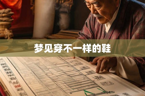 梦见穿不一样的鞋