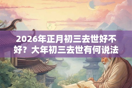 2026年正月初三去世好不好？大年初三去世有何说法？