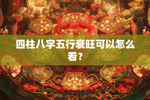 四柱八字五行衰旺可以怎么看？