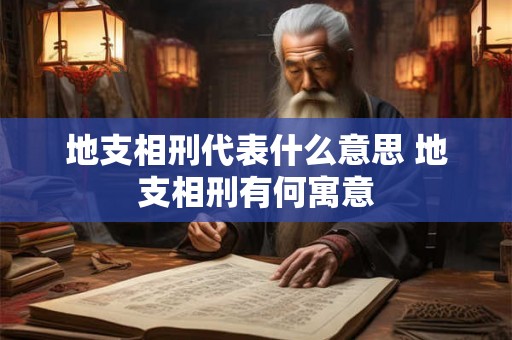 地支相刑代表什么意思 地支相刑有何寓意