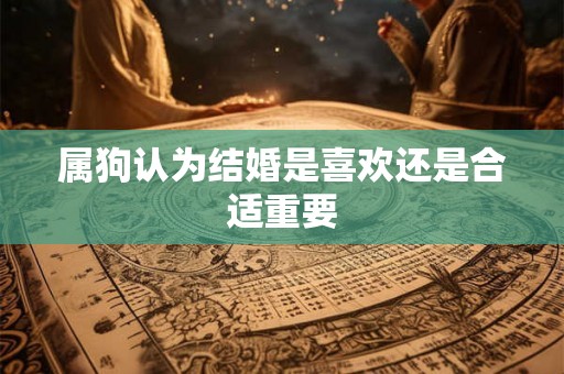 属狗认为结婚是喜欢还是合适重要