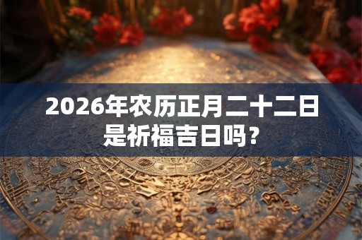 2026年农历正月二十二日是祈福吉日吗? 2026年农历正月二十二日是祈福吉日吗?