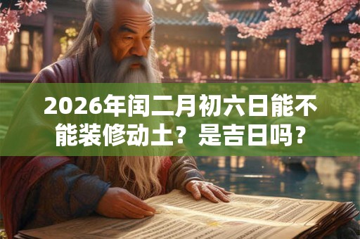 2026年闰二月初六日能不能装修动土?是吉日吗? 2026年闰二月初六日能不能装修动土?是吉日吗?