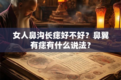 女人鼻沟长痣好不好？鼻翼有痣有什么说法？