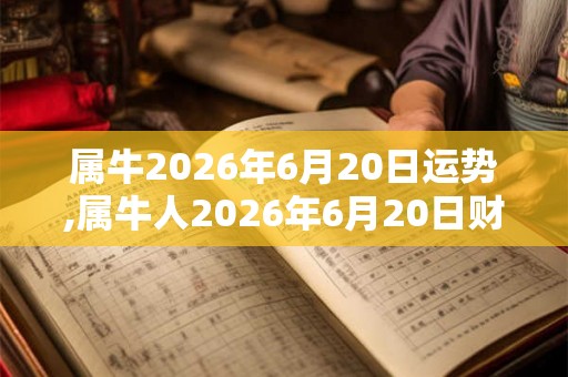 属牛2026年6月20日运势,属牛人2026年6月20日财运,生肖牛2026年6月20日运势