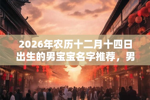 2026年农历十二月十四日出生的男宝宝名字推荐,男宝宝五行起名 2026年农历十二月十四日出生的男宝宝名字推荐,男宝宝五行起名