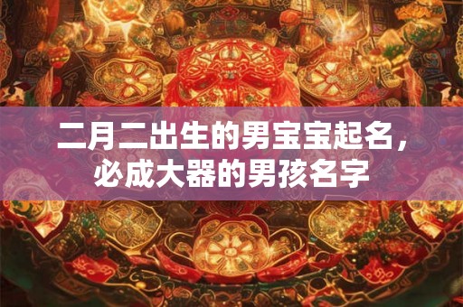 二月二出生的男宝宝起名，必成大器的男孩名字