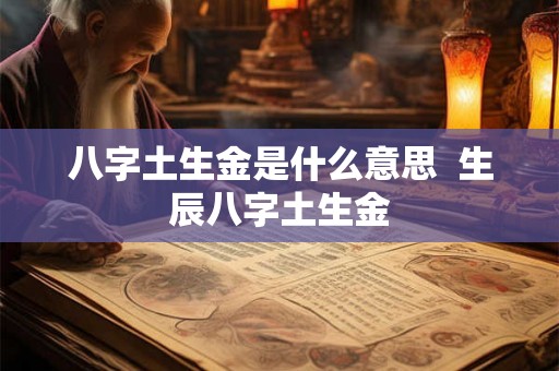 八字土生金是什么意思 生辰八字土生金 八字土生金是什么意思 生辰八字土生金