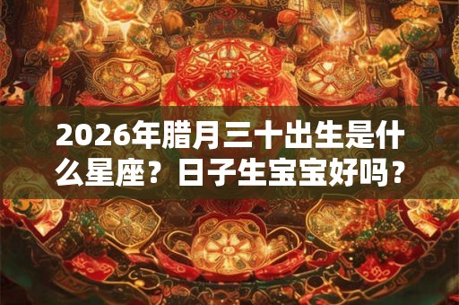 2026年腊月三十出生是什么星座？日子生宝宝好吗？