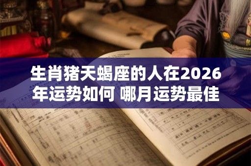 生肖猪天蝎座的人在2026年运势如何 哪月运势最佳 生肖猪天蝎座的人在2026年运势如何 哪月运势最佳