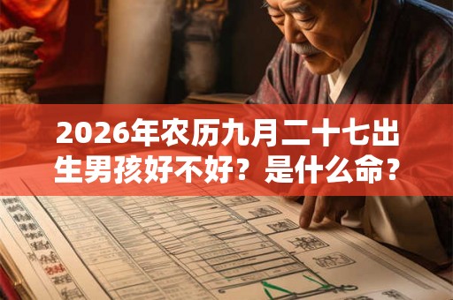 2026年农历九月二十七出生男孩好不好？是什么命？