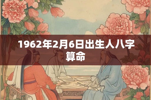 1962年2月6日出生人八字算命