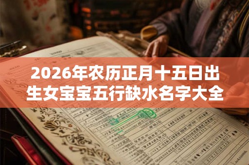 2026年农历正月十五日出生女宝宝五行缺水名字大全