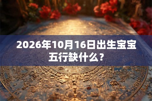 2026年10月16日出生宝宝五行缺什么？
