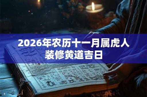 2026年农历十一月属虎人装修黄道吉日