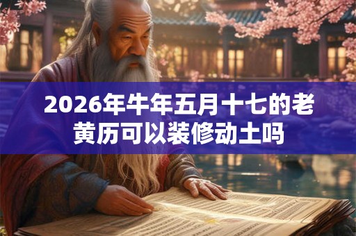 2026年牛年五月十七的老黄历可以装修动土吗