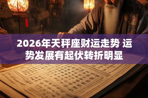 2026年天秤座财运走势 运势发展有起伏转折明显