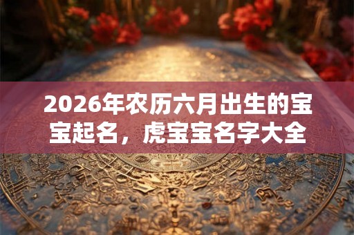 2026年农历六月出生的宝宝起名，虎宝宝名字大全