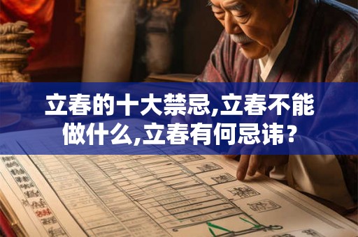 立春的十大禁忌,立春不能做什么,立春有何忌讳？