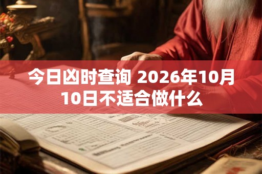 今日凶时查询 2026年10月10日不适合做什么