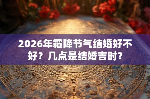 2026年霜降节气结婚好不好？几点是结婚吉时？