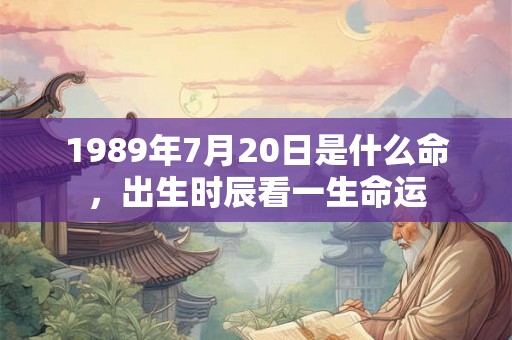 1989年7月20日是什么命，出生时辰看一生命运
