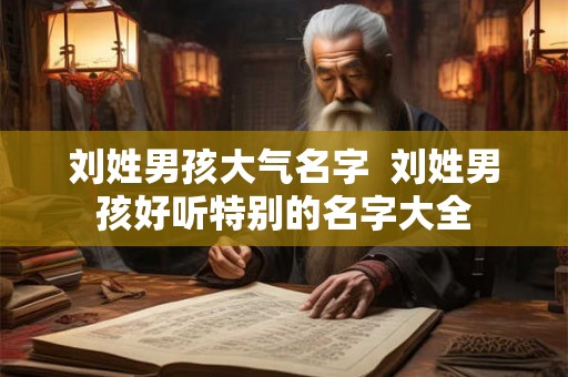 刘姓男孩大气名字  刘姓男孩好听特别的名字大全