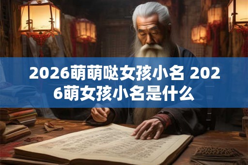 2026萌萌哒女孩小名 2026萌女孩小名是什么
